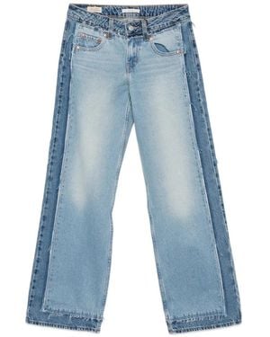 Levi's Frayed Loose Trousers - Blue