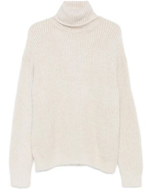 Uma Wang Jersey con cuello alto - Blanco