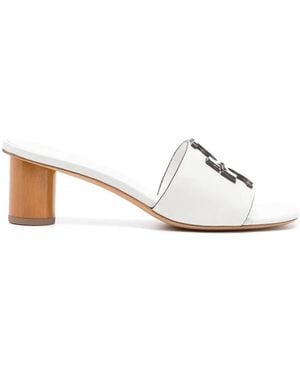 Tory Burch 55Mm Ines Leather Sandals - White
