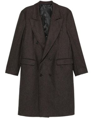 MARSĒM Double-Breasted Coat - Black