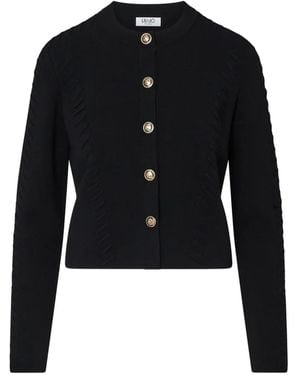 Liu Jo Cardigan With Braided Details - Black