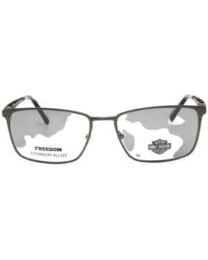 Harley Davidson Rectangle-Frame Glasses - Gray