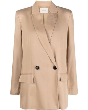 St. Agni Double-Breasted Blazer - Natural