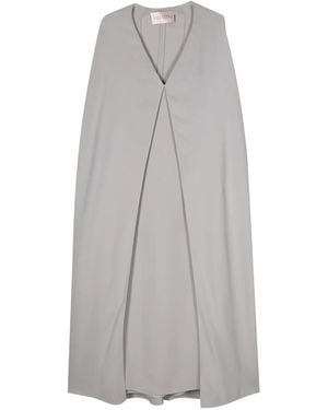 Valentino Garavani Cape-Design Maxi Dress - Grey