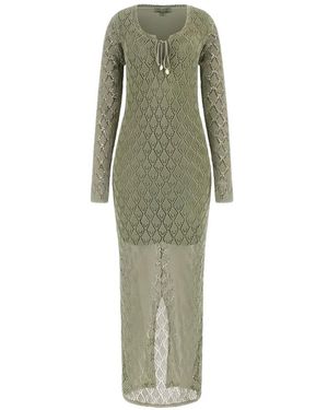 Guess Alba Pointelle-Knit Maxi Dress - Green
