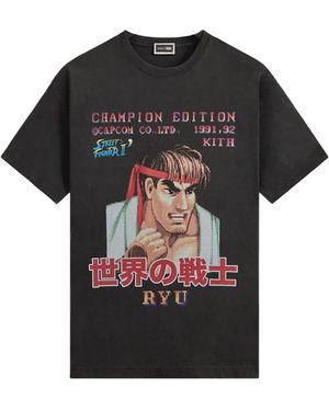 Kith X Capcom Ryu Printed T-Shirt - Black