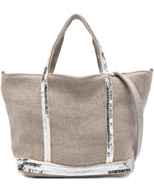 Vanessa Bruno Xs Cabas Tote Bag Mit Pailletten - Grau