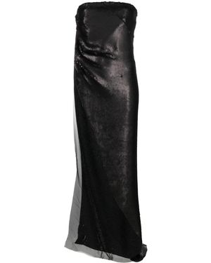 Rick Owens Luxor Asymmetric Sequinned Top - Black