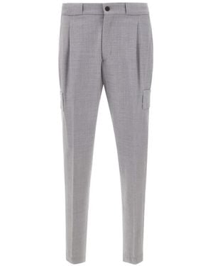 Devore Flap-Pocket Trousers - Grey
