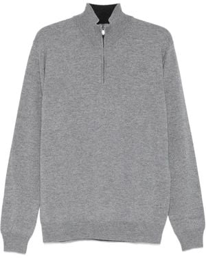 Corneliani Zip-Neck Sweater - Gray
