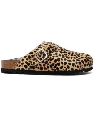 Scholl Fae Leopard-Print Mules - White