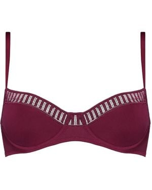 Eres Stripe-Lace Padded Bra - Purple