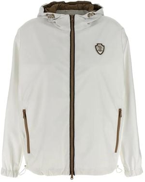 Brunello Cucinelli Nylon Hooded Jacket - White
