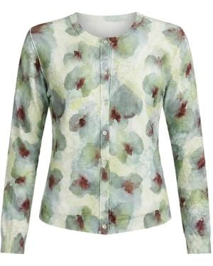 In bed with You Reversible Floral-Print Cardigan - Green