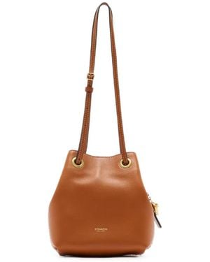 COACH Leather Bucket Bag - Brown