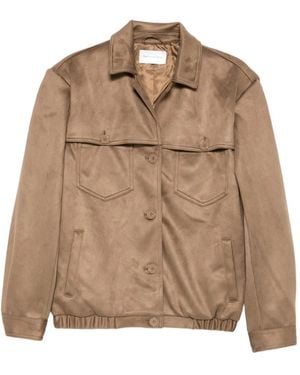 Frankie Shop Hester Button-Fastening Pocket Jacket - Brown
