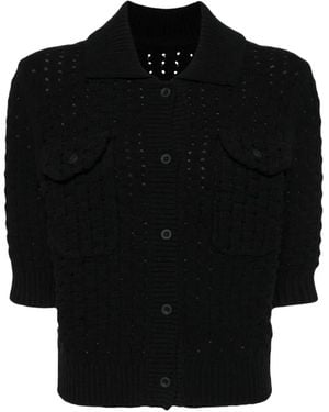 JNBY Short-Sleeve Knitted Cardigan - Black