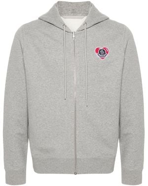 Moncler Logo-appliqué Hoodie - Grey