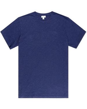 Sunspel Camiseta De Manga Corta - Azul