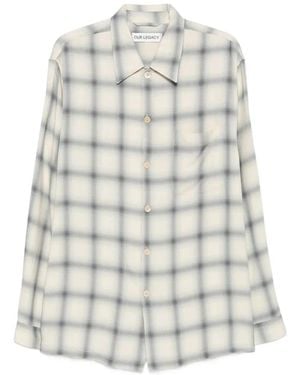 Our Legacy Every Check-Print Long-Sleeve Shirt - White