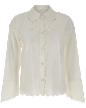 THE GARMENT Camisa Kirsten Con Cuello Festoneado - Blanco