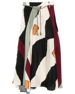 Dixie Printed Maxi Skirt - White