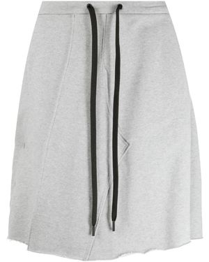JORDANLUCA Logo-Patch Cotton Track Shorts - Grey