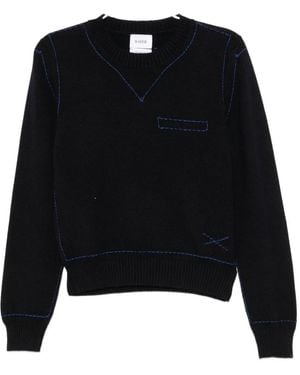 Barrie Top-Stitch Jumper - Black