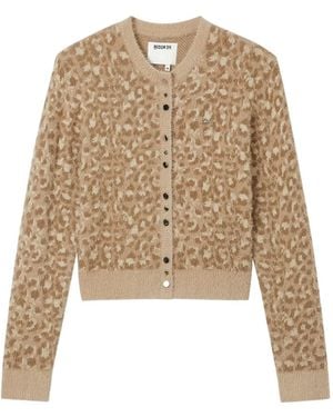 Musium Div. Verzierter Cardigan Mit Leopardenprint - Natur