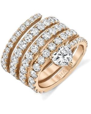 SHAY Diamond Stackable Heart Ring - Metallic
