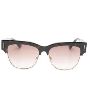 Moschino Tortoiseshell-Effect Cat-Eye Sunglasses - Brown