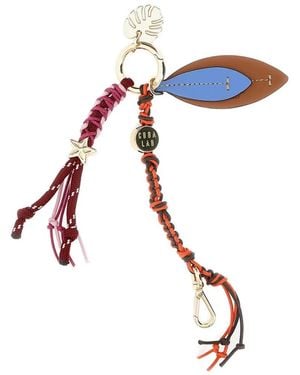 CUBA LAB Woven Beaded Keyring - Weiß
