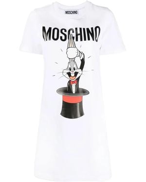 Moschino Bugs Bunny Print Dress - White