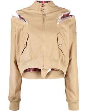 Undercover Knot-Detail Cropped Jacket - Natural