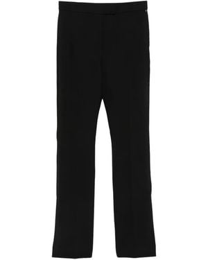 Sportmax High-Waisted Slit-Hem Pants - Black