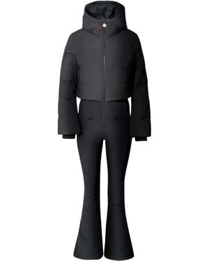 Perfect Moment Polar Flare Hooded Ski Suit - Black