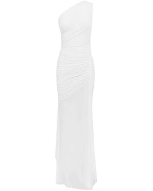 Alex Perry One-Shoulder Asymmetric Dress - White