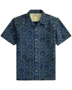 RRL Chemise À Imprimé Graphique - Bleu
