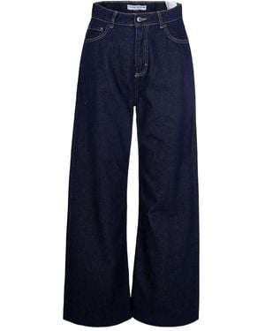 ICON DENIM Star-Detail Cotton Jeans - Blue