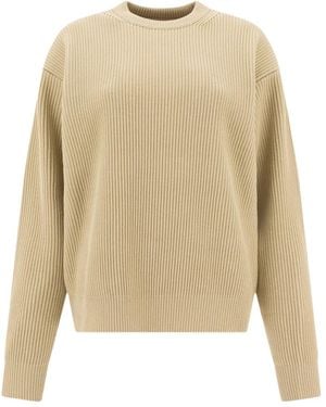 AURALEE Ribbed Wool Jumper - Natural
