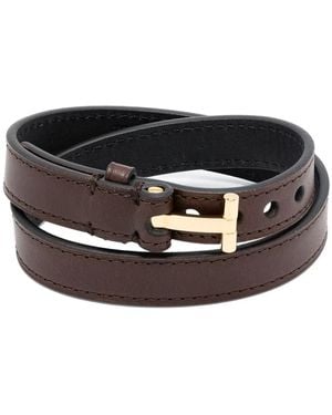 Tom Ford Bracelet À Logo Embossé - Noir