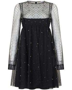 RED Valentino Sequin-Embellished Dress - Black