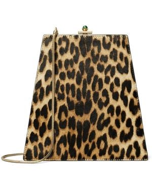Tory Burch レオパード ショルダーバッグ - メタリック