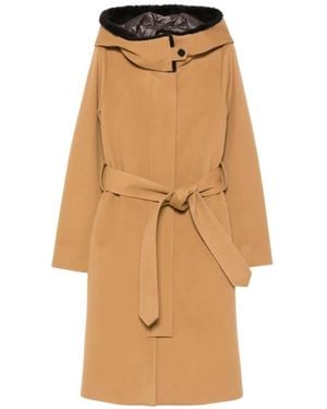 Norwegian Wool Cappotto Con Cappuccio - Neutro