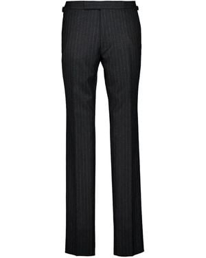Tom Ford Pinstripe Tailored Trousers - Black