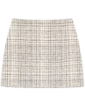 Valentino Garavani Square Tweed Miniskirt - Natural