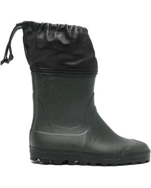 Rier Drawstring City Rain Leather Boots - Black