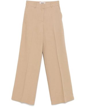 MSGM Hose Mit Weitem Bein - Natur