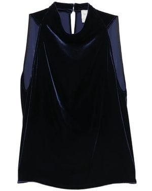 forte_forte Top De Terciopelo - Negro