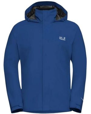 Jack Wolfskin Veste Trailtime 2L À Capuche Et Logo Imprimé - Blue